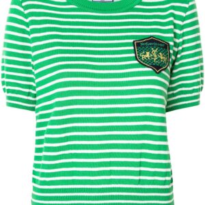 Yves Saint Laurent Pre-Owned knitted striped top - Green
